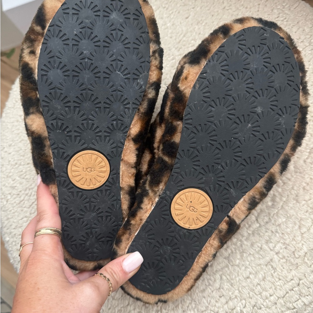 UGG Fluff Yeah Leopard Print Slippers - image 4